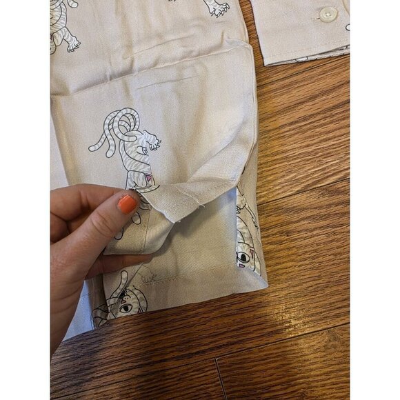 RIPNDIP X Clottee By Clot Dress Shirt Mens Sz XL Long Sleeve Button Up Beige NWT - Picture 11 of 16